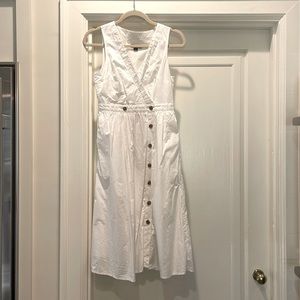 Jcrew cotton poplin midi dress 8p